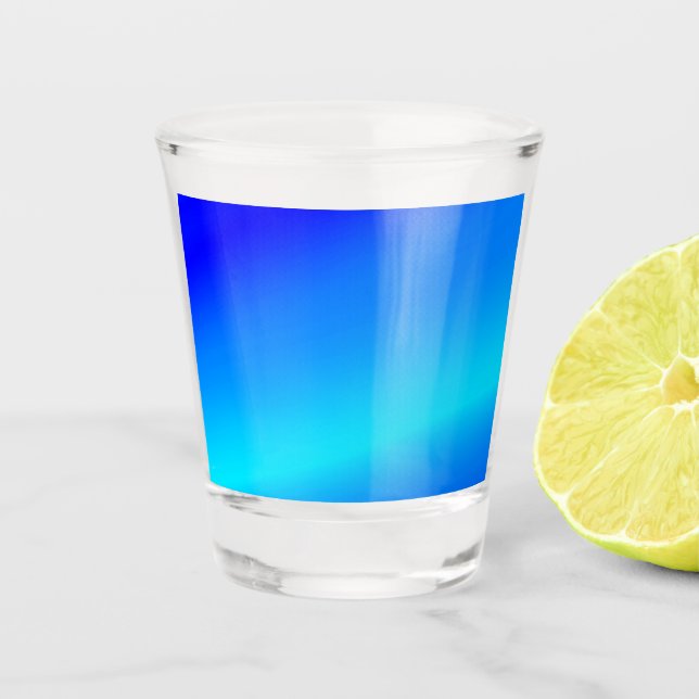 Verre A Shot Eau claire bleu cuivre pastel abstrait (Devant)