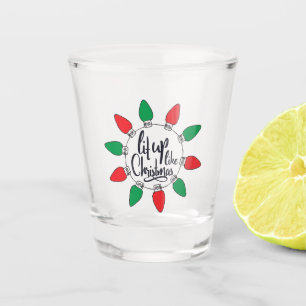 Verre A Shot Éclairage comme Noël Art Citations de Noël Graphiq