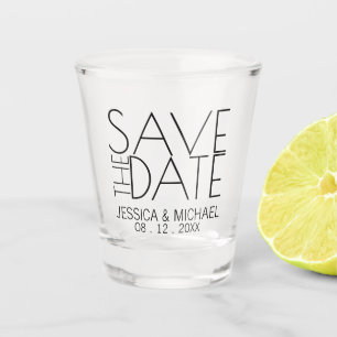 Verre A Shot Économies modernes de mariage la date