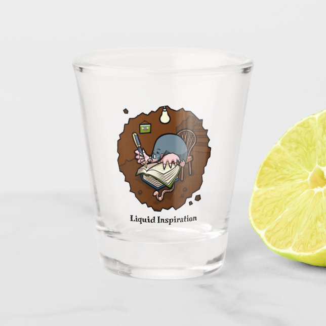 Verre A Shot Écrivain De Mole Inspiration Liquide Dans Le Dessi (Devant)