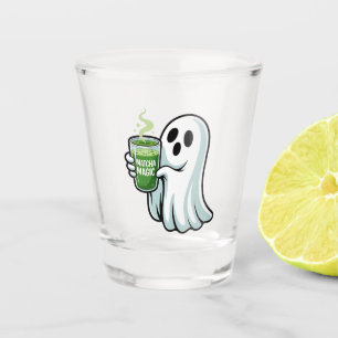 Verre A Shot Éffrayant Halloween Fantôme Boire Matcha Boire