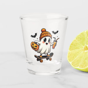Verre A Shot Éffrayant Halloween Patinage Citrouille Fantôme ép