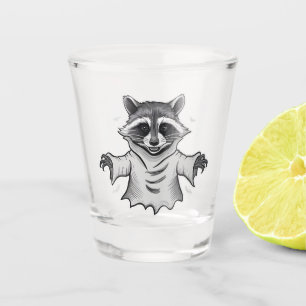Verre A Shot Éffrayant Halloween Raccoon Trump Panda Ghost