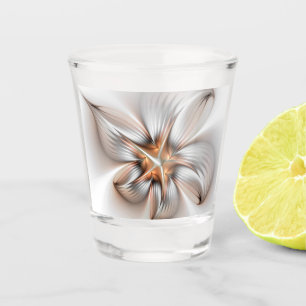 Verre A Shot Élégance florale Art Abstrait fractal moderne