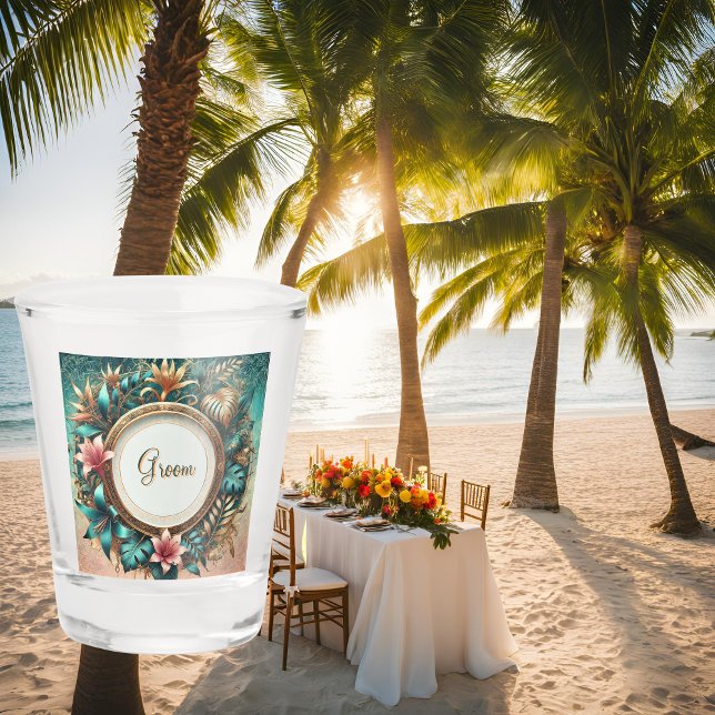 Verre A Shot Élégance tropicale imprimée (Créateur téléchargé)