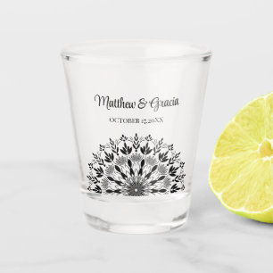 Verre A Shot Élégant Noir et Blanc