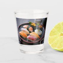 Elegant Sushi Platter Wine Glass - Japanese Style