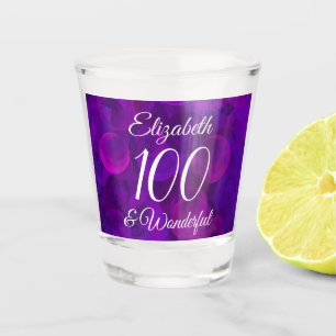Verre A Shot Elégante Purple 100 et merveilleuse fête d'anniver
