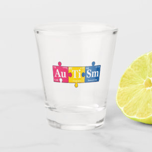 Verre A Shot Éléments autistes Tableau périodique Sensibilisati