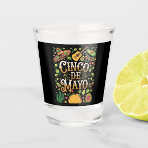 Verre A Shot Éléments de fête mignons de la fête Cinco De Mayo