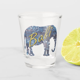 Verre A Shot Éléphant de batik de nuits de Bali
