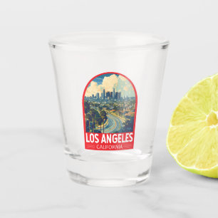 Verre A Shot Emblem de Los Angeles California Travel Art