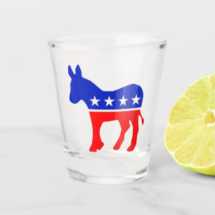 Verre A Shot Emblème politique du parti démocratique (âne)