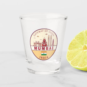 Verre A Shot Emblème Skyline de Mumbai India