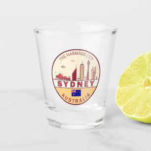 Verre A Shot Emblème Skyline de Sydney Australia City