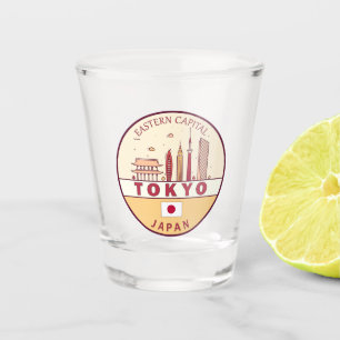 Verre A Shot Emblème Skyline de Tokyo City