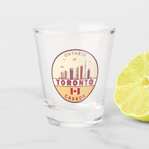 Verre A Shot Emblème Skyline de Toronto Canada