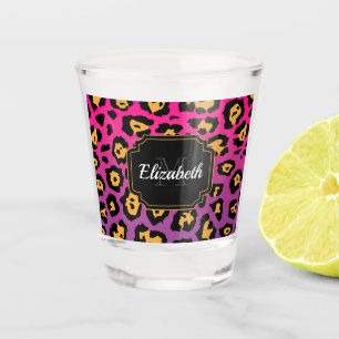 Verre A Shot Empreinte de léopard pourpre