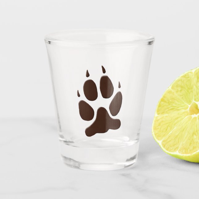 Verre A Shot Empreinte de patte de loup (Devant)