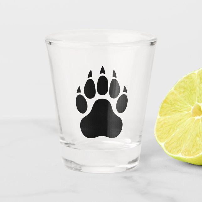 Verre A Shot Empreinte de patte de l'ours noir (Devant)