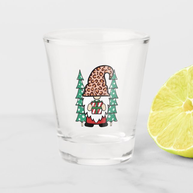 Verre A Shot Enchanter Noël Gnome Sipping Festive Elixir (Devant)