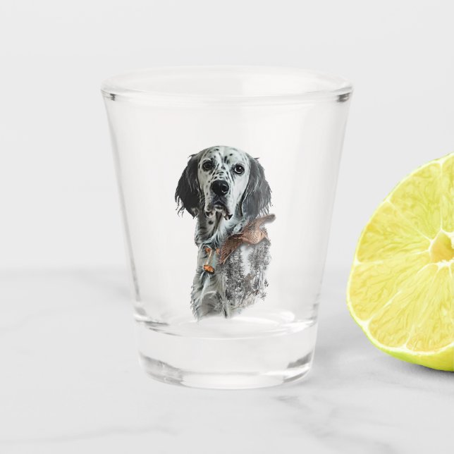 Verre A Shot English Setter  (Devant)