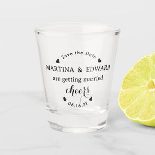 Verre A Shot Enregistrez la Date Mariage Personnalisé acclamati