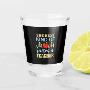 Verre A Shot Enseignant Le Meilleur Type De Mère Soulève Un Ens