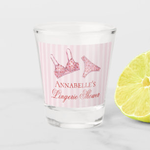 Verre A Shot Ensemble de lingerie rose et rouge en forme de cœu