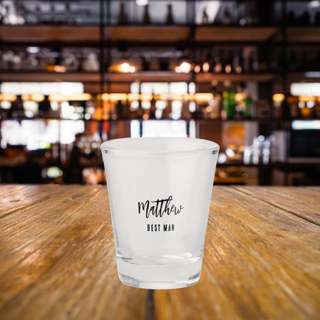 Verre A Shot Enterrement de vie de garçon du garçon d'honneur (Créateur téléchargé)