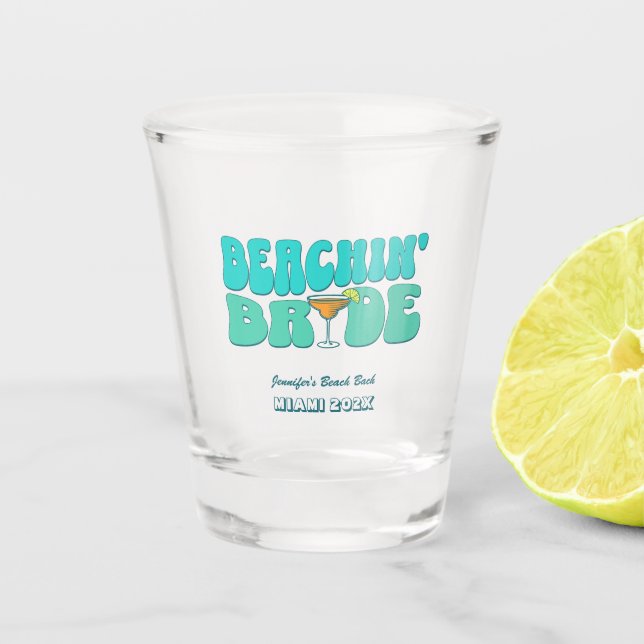 Verre A Shot Enterrement de vie de jeune fille sur la plage Mar (Devant)