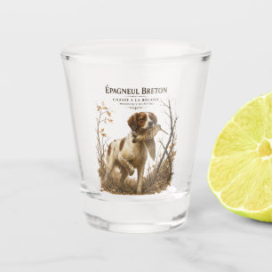 Verre A Shot Épagneul breton et bécasse
