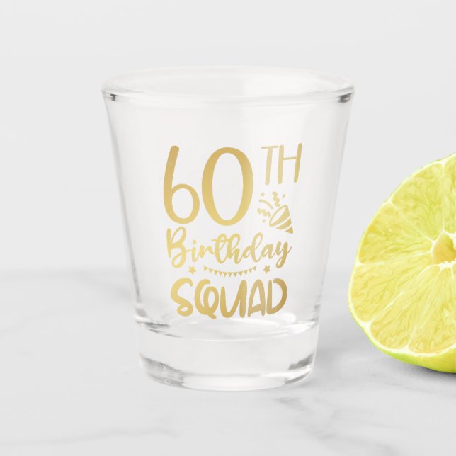 Verre A Shot Équipe 60e anniversaire de l'équipe 60 (Devant)
