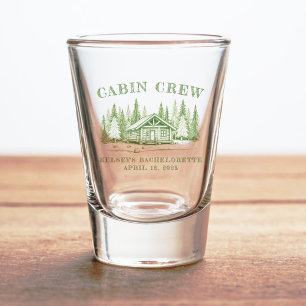 Verre A Shot Équipe de Cabine Green Camp Enterrement de Vie de