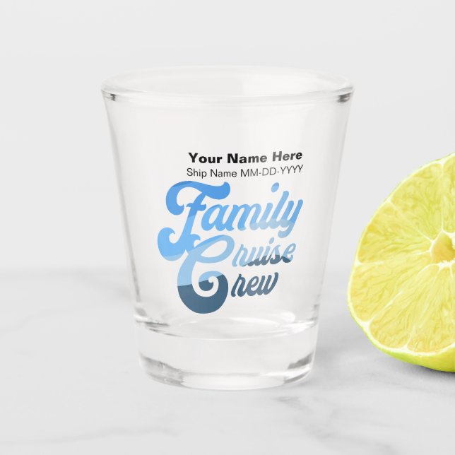 Verre A Shot Équipe de croisière en famille (Devant)