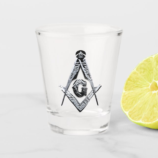 Verre A Shot Esprit maçonnique (Argent) (Devant)