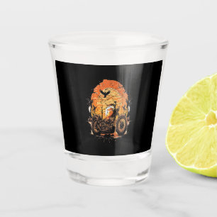 Verre A Shot Étonnant Retro Vintage Moto Classic Sunset C