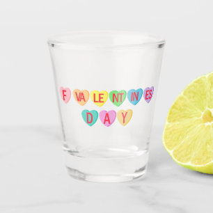 Verre A Shot F VALENTINE'S DAY - Bannière Coeurs-Bonbons
