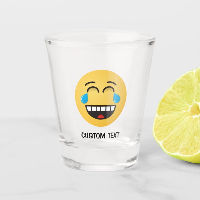 Verre A Shot Face avec des larmes de joie (Devant)