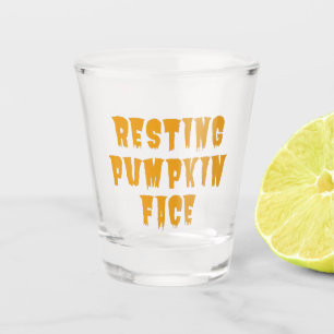 Verre A Shot Face du Citrouille au repos - Drôle Halloween 2022