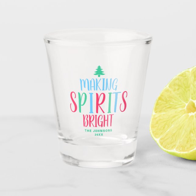 Verre A Shot Faisant à spiritueux des vacances de fête (Devant)