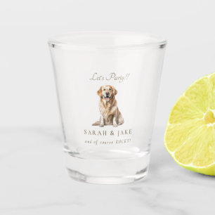 Verre A Shot Faisons la fête ! ! Noms personnalisés Mariage de