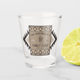 Verre A Shot Famille Cabine Rustique Sud-Ouest Autochtone Cactu
