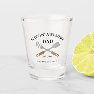 Verre A Shot Fantastique papa BBQ Père Day Personnalisé