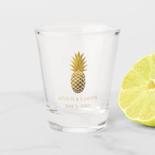 Verre A Shot Faux Gold Pineapple Wedding Favor