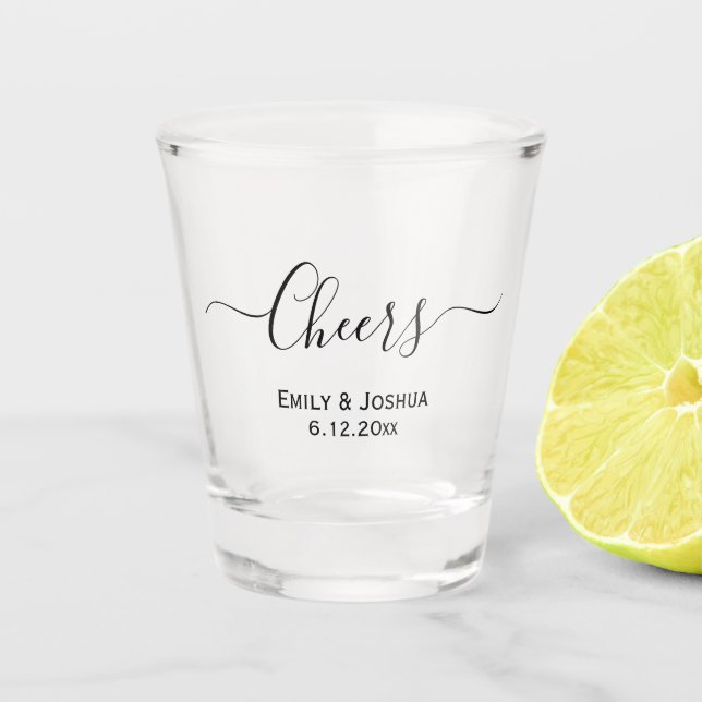 Verre A Shot Faveur de noce personnalisée par coutume (Devant)