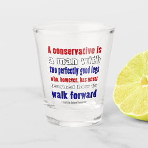 Verre A Shot FDR définit les conservateurs en rouge blanc bleu