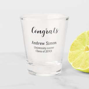 Verre A Shot Félicitations diplômé nom nom université promotion
