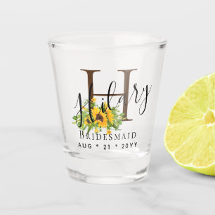 Verre A Shot Femme d'information personnalisée Nom initial SFNU
