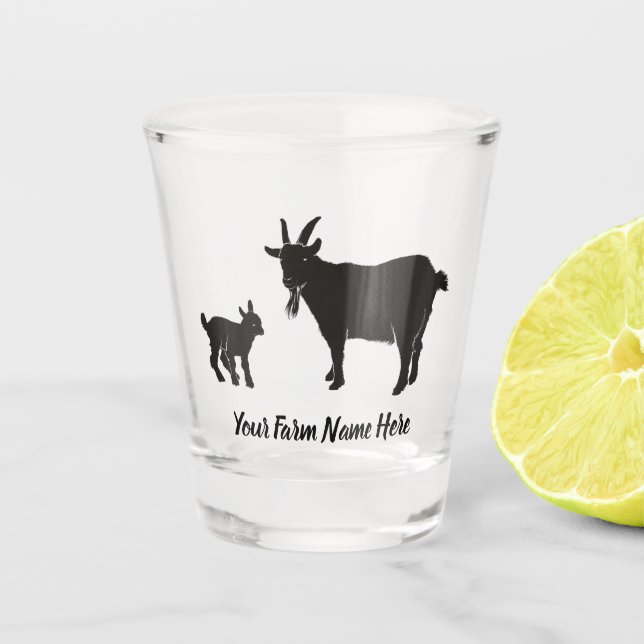 Verre A Shot Ferme de chèvre pygmée personnalisée (Devant)